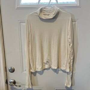 Elegant Cream Long Sleeve Women's Top